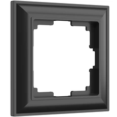 Фото товара Рамка на 1 пост Fiore (черный матовый) W0012208