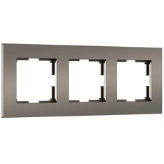 Изображение Рамка на 3 поста Slab (бронза матовый) W0032963