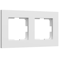 Изображение Рамка на 2 поста Slab (белый матовый) W0022961