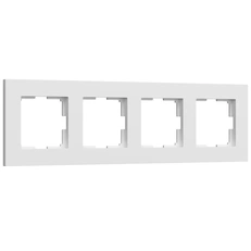 Изображение Рамка на 4 поста Slab (белый матовый) W0042961